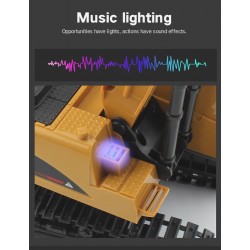 Mofun 1026 40Mhz 1/24 6CH - RC escavadora carro com luz e música