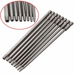Conjunto de bits magnético da chave de fenda de Torx 150mm T8/T10/T15/T20/T25/T27/T30/T40 - 8 pcs