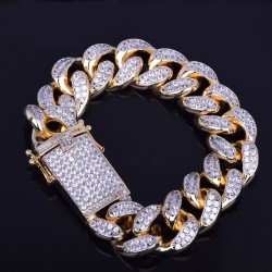 Pulseira de luxo com zircons