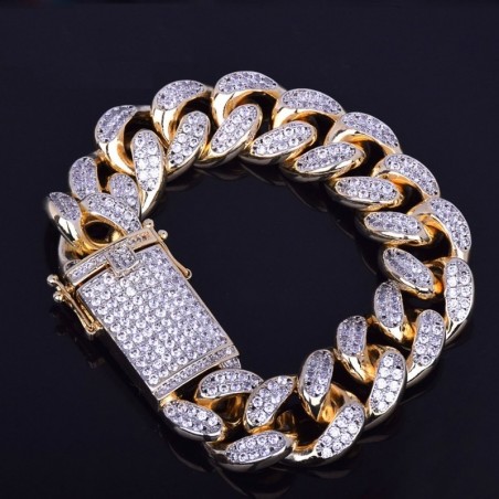 Pulseira de luxo com zircons