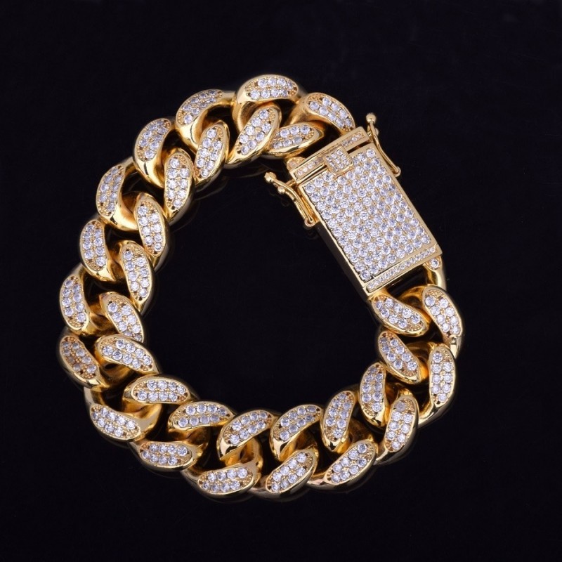Pulseira de luxo com zircons