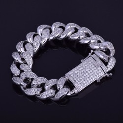 Pulseira de luxo com zircons