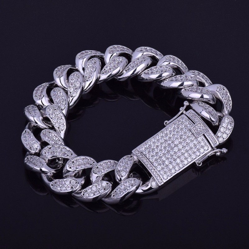 Pulseira de luxo com zircons