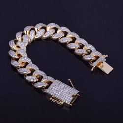 Pulseira de luxo com zircons