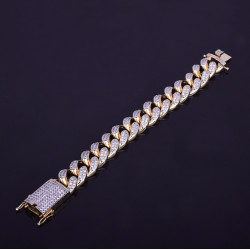 Pulseira de luxo com zircons