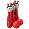 Carrinho de madeira com bola - brinquedo