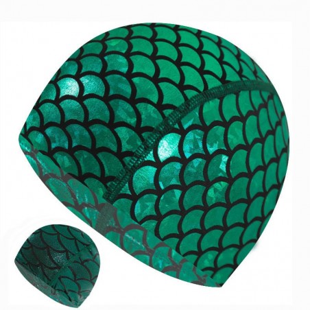 Tampa de natação de nylon com padrão de sereia - unisex
