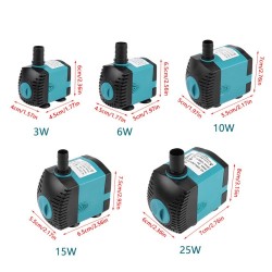 3W - 6W - 10W - 15W - 25W - bomba de água submersível ultra-quieta para aquário
