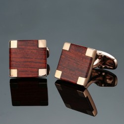 Cufflinks quadrados de fibra de carbono elegante