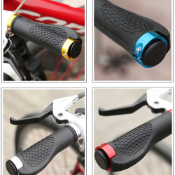 Borracha antiderrapante - apertos de guiador - para moto MTB - extremidades de bloqueio - 2 peças