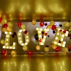 Letras e números luminosos - luz noturna LED - alfabeto