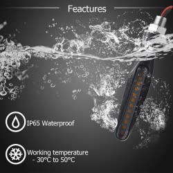 12 LED - luzes de sinal de volta de motocicleta - indicadores para Kawasaki & Harley 2 pcs
