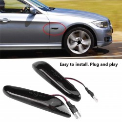 Smoke 16 LED - side marker light - turn signal indicators for BMW E90 E91 E92 E39 E60 E46 E83 E53 E36 - 2 pcsLights & lighting