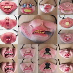 Engraçado - assustador - látex meia máscara facial - Halloween