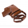 Crossbody couro na moda e bolsa de ombro com carteira*
