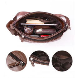 Crossbody couro na moda e bolsa de ombro com carteira*