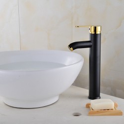 Torneira de bacia de aço inoxidável preta