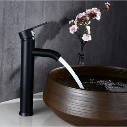 Black stainless steel basin faucetFaucets