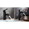 Black stainless steel basin faucetFaucets