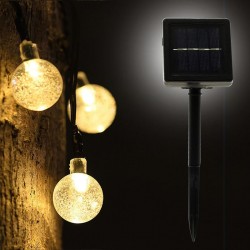 bolas de cristal LED solar - luzes de Natal impermeável