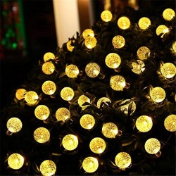 bolas de cristal LED solar - luzes de Natal impermeável