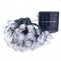 bolas de cristal LED solar - luzes de Natal impermeável