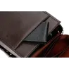 Bolsa de couro de ombro e crossbody clássico vintage