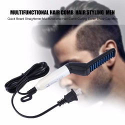 Tudo em um - pente & alisador & cabelo curling ferro para homens