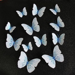 borboleta 3D - adesivo de parede com ímã 12 peças