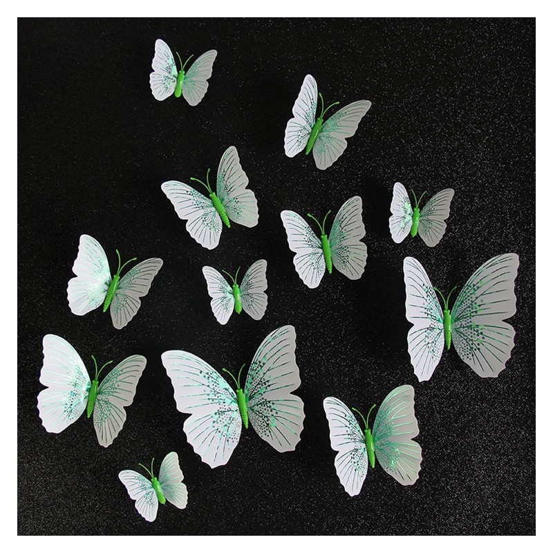 borboleta 3D - adesivo de parede com ímã 12 peças borboleta 3D - adesivo de parede com ímã 12 peças