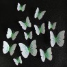 borboleta 3D - adesivo de parede com ímã 12 peças