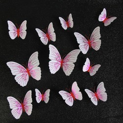 3D butterfly - wall sticker with magnet 12 piecesWall stickers