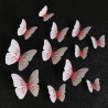 borboleta 3D - adesivo de parede com ímã 12 peças