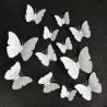 borboleta 3D - adesivo de parede com ímã 12 peças