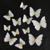 borboleta 3D - adesivo de parede com ímã 12 peças