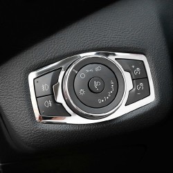 Tampa do interruptor de farol de aço inoxidável para Ford Focus 3 MK3/4 Kuga Escape Explorer Mondeo Mustang
