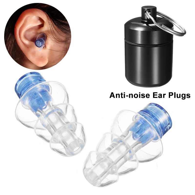 Anti-ruído earplugs - reutilizável - com caixa - proteção auditiva - plugues do partido