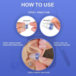 Anti-ruído earplugs - reutilizável - com caixa - proteção auditiva - plugues do partido