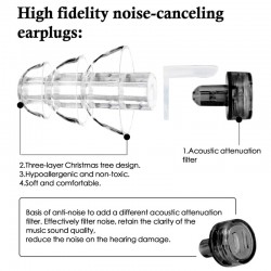 Anti-ruído earplugs - reutilizável - com caixa - proteção auditiva - plugues do partido