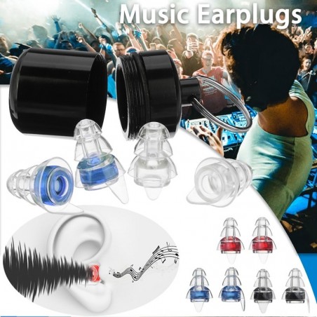 Anti-ruído earplugs - reutilizável - com caixa - proteção auditiva - plugues do partido