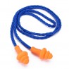 Plugs de orelha de silicone impermeável - reutilizável - proteção auditiva - com 10 pares de corda