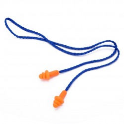 Plugs de orelha de silicone impermeável - reutilizável - proteção auditiva - com 10 pares de corda