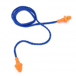 Plugs de orelha de silicone impermeável - reutilizável - proteção auditiva - com 10 pares de corda