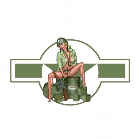 US exército menina - carro & motocicleta vinil adesivo - impermeável 13 * 7.4cm