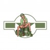 US army girl - car & motorcycle vinyl sticker - waterproof 13 * 7.4cmStickers
