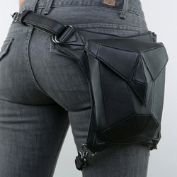 Steampunk - gótico - saco de couro de cintura e perna