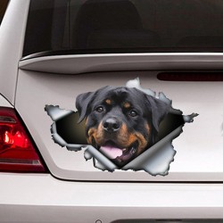 3D Rottweiler - adesivo de carro de vinil - 13 * 8.4cm