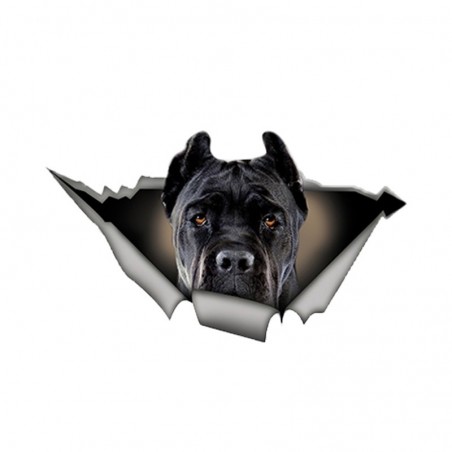 Cachorro preto - adesivo de carro de vinil - à prova d'água 13 * 7,6cm