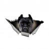 Cachorro preto - adesivo de carro de vinil - à prova d'água 13 * 7,6cm