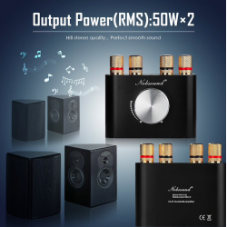 Mini Bluetooth 5.0 digital amplifier - 50W + 50WAmplifiers